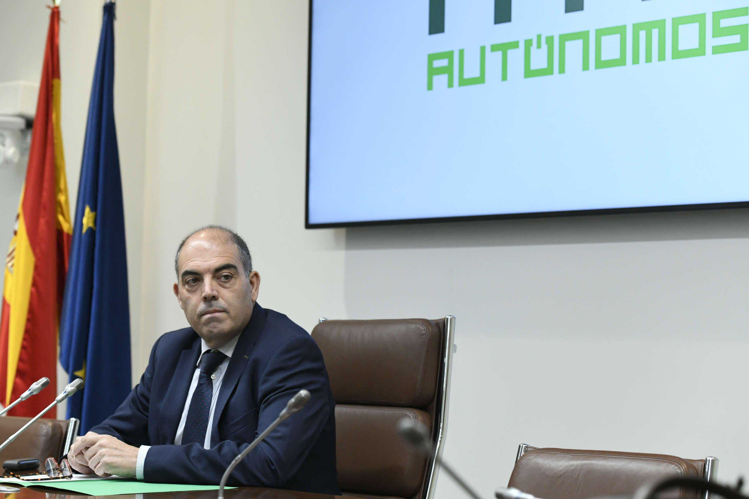 GRAF2783. MADRID, 20/07/2022.- El presidente de la asociación de autónomos ATA, Lorenzo Amor durante una rueda de prensa celebrada este miércoles en Madrid sobre el acuerdo para la reforma del sistema de cotización de los trabajadores por cuenta propia. EFE/Víctor Lerena