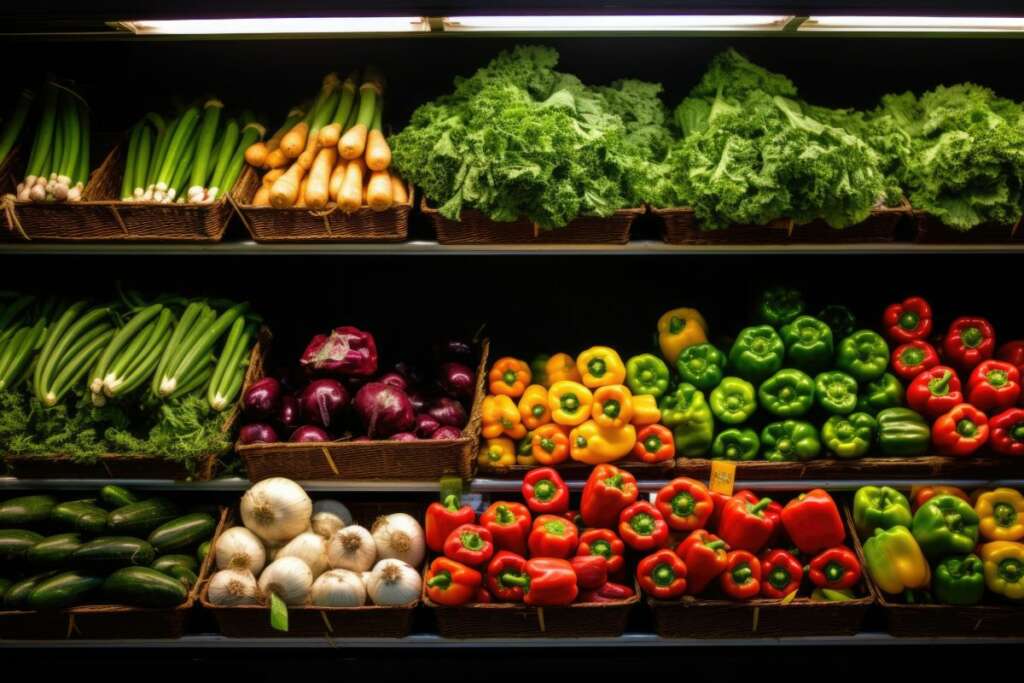 Un estante repleto de frutas y verduras. Foto: Servimedia.