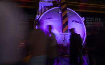 Detalle de la planta durante la presentación de Airbus Cádiz en el Puerto de Santa María.