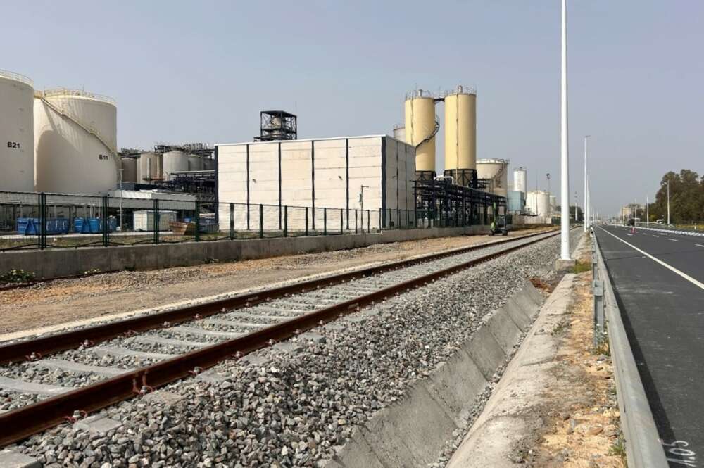 Vías férreas conectadas con el puerto de Huelva.