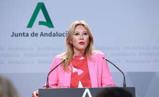 La consejera de Economía, Hacienda y Fondos Europeos y portavoz del Gobierno, Carolina España, en la rueda de prensa posterior al Consejo de Gobierno de Andalucía.