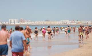 Playa de la Victoria, en Cádiz.