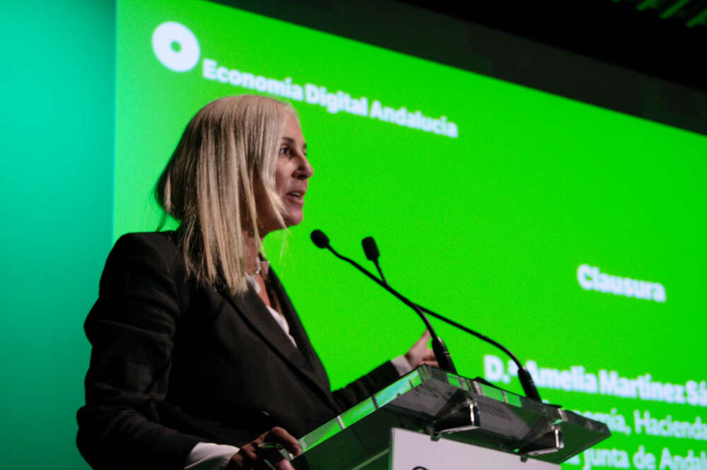 Amelia Martínez, viceconsejera de Economía, Hacienda y Fondos Europeos, cluasuró el acto de presentación del Atlas de la Empresa Comprometida de Andalucía. Imagen: EDAmelia Martínez, viceconsejera de Economía, Hacienda y Fondos Europeos, cluasuró el acto de presentación del Atlas de la Empresa Comprometida de Andalucía.