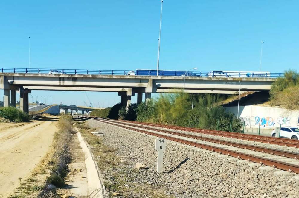 Playa de vías del puerto de Sevilla. Foto: DSV Constructora y Ferroviaria.