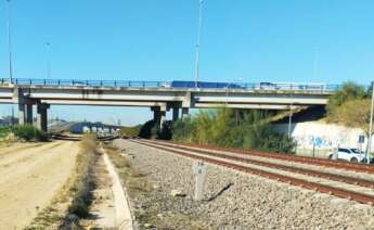 Playa de vías del puerto de Sevilla. Foto: DSV Constructora y Ferroviaria.