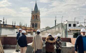 Obras del hotel ‘Felipe V’ en Triana, Sevilla.