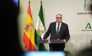 El consejero de Turismo y Andalucía Exterior de la Junta de Andalucía, Arturo Bernal, en la rueda de prensa tras el Consejo de Gobierno.