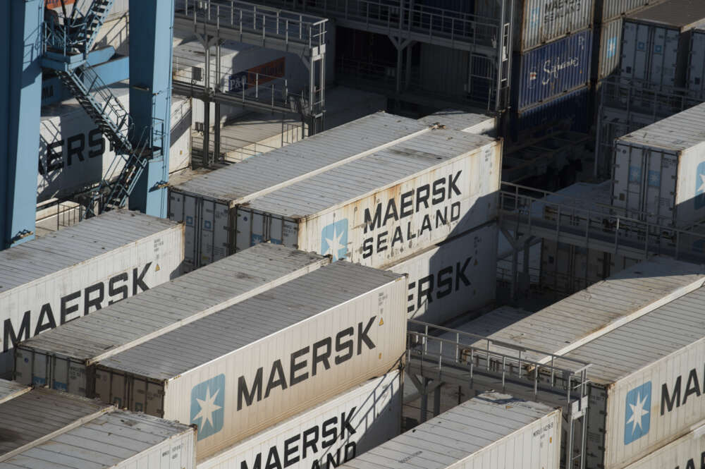 Contenedores de Maersk en el Puerto de Algeciras