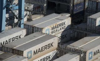 Contenedores de Maersk en el Puerto de Algeciras