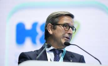 El consejero de Industria, Energía y Minas, Jorge Paradela, durante su intervención en la inauguración del II Congreso Nacional de Hidrógeno Verde.