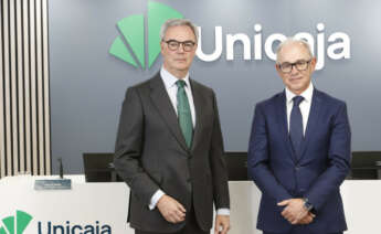 José Sevilla e Isidro Rubiales, presidente y CEO de Unicaja, respectivamente.