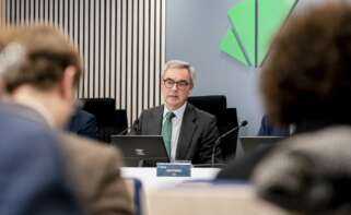 El presidente de Unicaja, José Sevilla, durante la presentación de los resultados del cuarto trimestre de 2024.