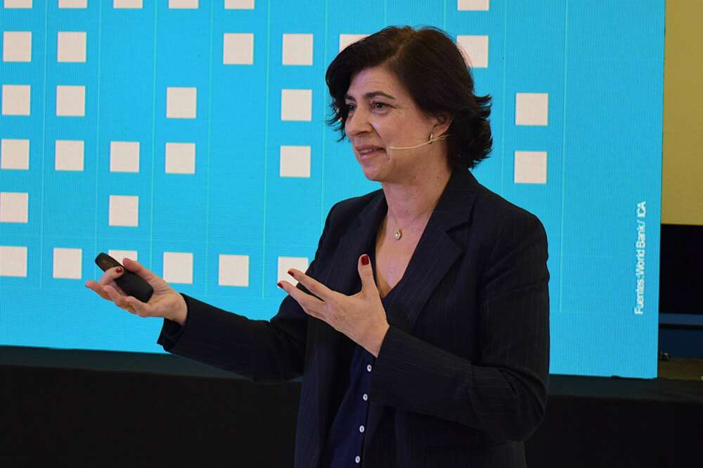 Macarena Gutiérrez, consejera delegada de Atlantic Copper, durante la presentación de los resultados de la compañía en 2024.