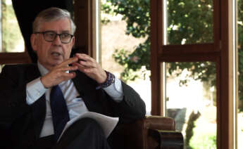 Juan Manuel Vieites, presidente de la Confederación de Empresarios de Galicia, durante la entrevista en los Observatorios de ED Galicia