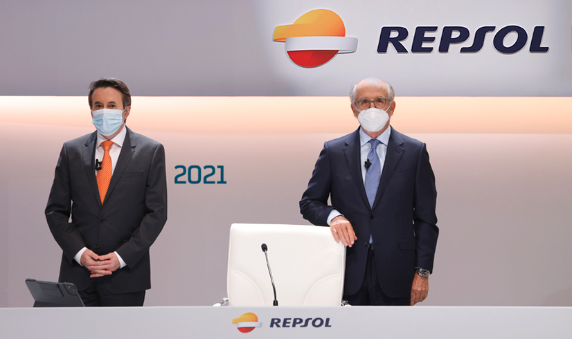 Josu Jon Imaz y Antoni Bufrau en la jutna de accionistas de Repsol / Repsol