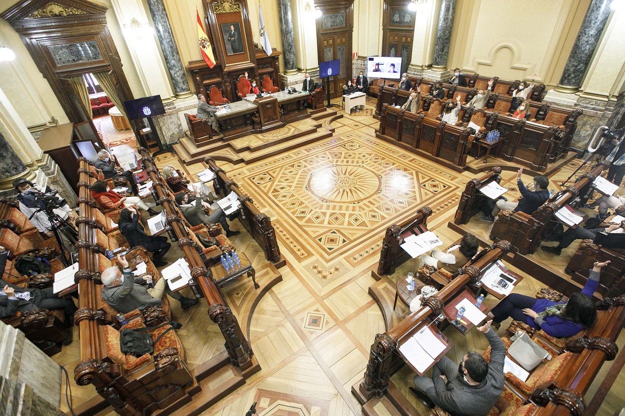 Imagen del Pleno del Ayuntamiento de A Coruña. Foto: Ayto Coruña