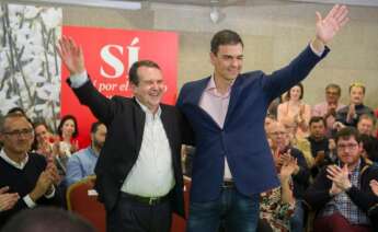 Abel Caballero, alcalde de Vigo, con Pedro Sánchez