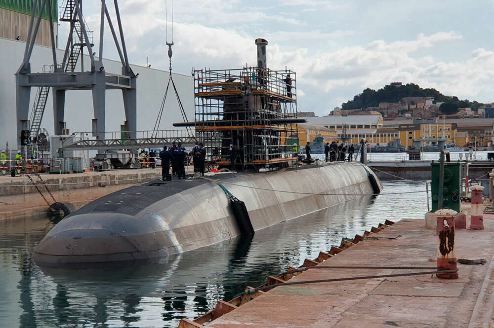 Submarino Isaac Peral, un rediseño de los S-80 para corregir los problemas detectados, en el astillero de Navantia en San Fernando/ Navantia