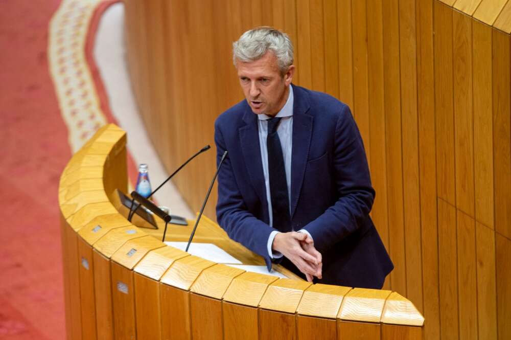 Alfonso Rueda interviene en el Parlamento gallego