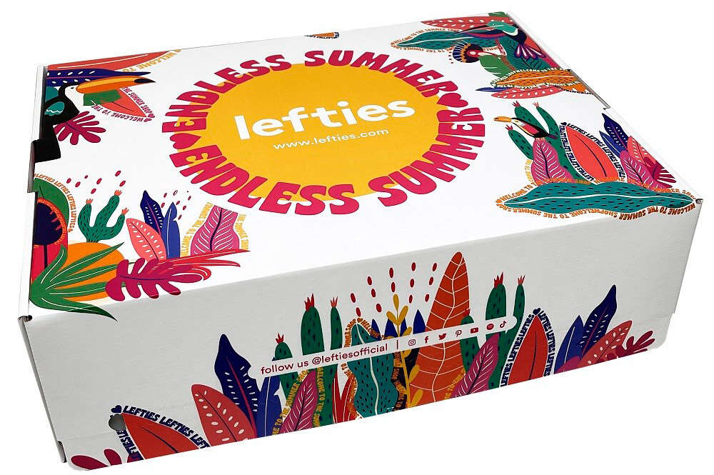 Nuevo embalaje sostenible de Lefties - caja cerrada