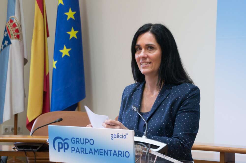 La secretaria general del PPdeG, Paula Prado, en rueda de prensa. - PPDEG