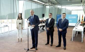 Francisco Conde, vicepresidente primero de la Xunta, en la presentación del proyecto de Altri en Palas / Xunta