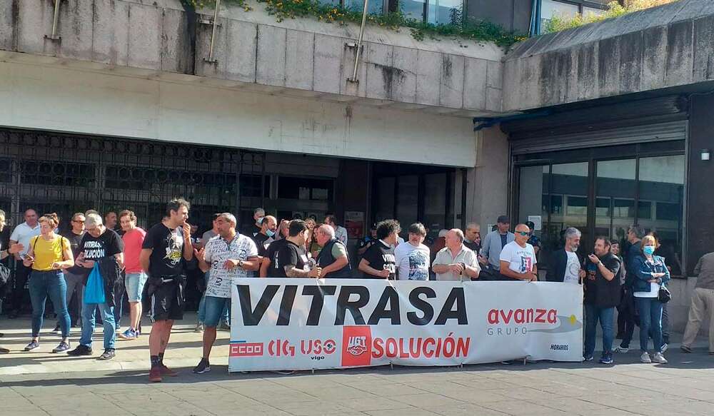 Concentración trabajadores de Vitrasa