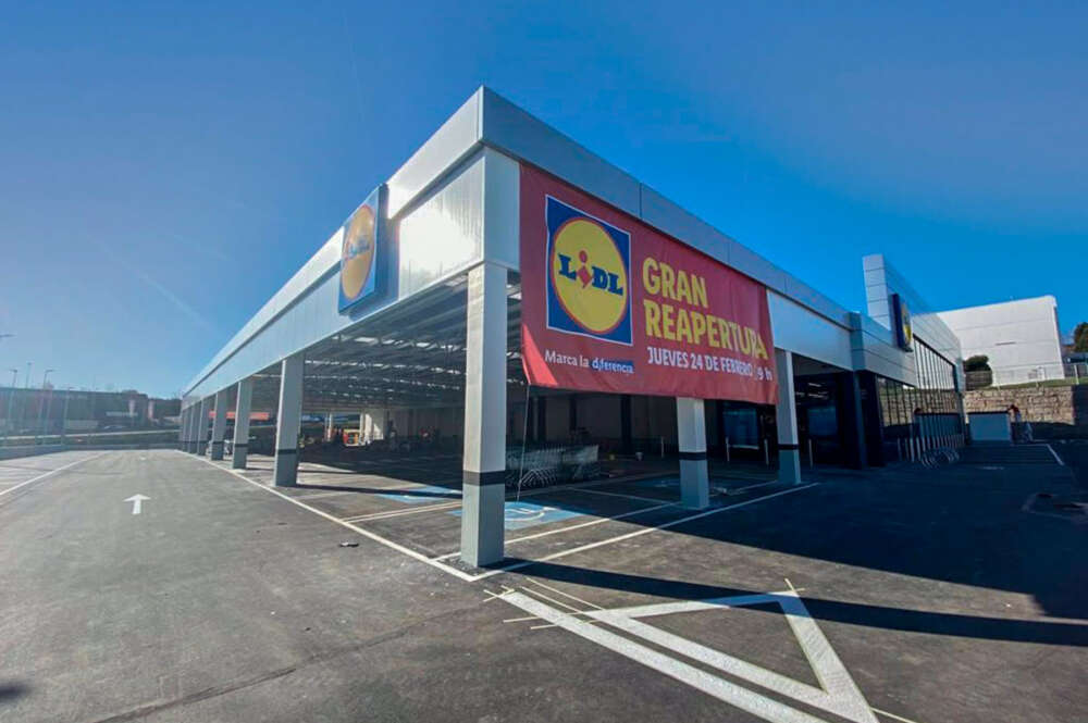 Supermercado Lidl en Costa Vella, en Santiago de Compostela