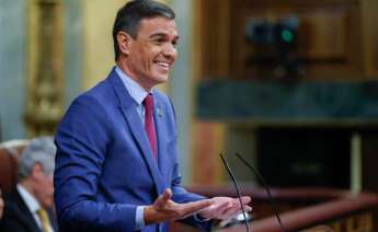 El presidente del Gobierno, Pedro Sánchez durante su intervención en la segunda jornada del debate sobre el Estado de la Nación