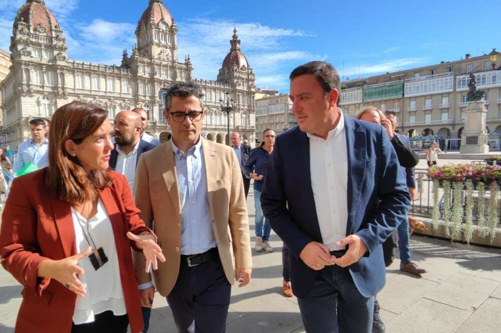 Inés Rey, Félix Bolaños y Valentín González Formoso / PSdeG