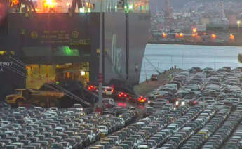 Coches de Stellantis en el Puerto de Vigo