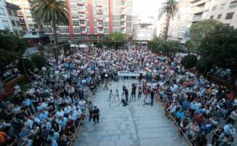 Concentración al veto a la pesca de fondo en 87 áreas, en Ribeira A Coruña - CÉSAR ARXINA