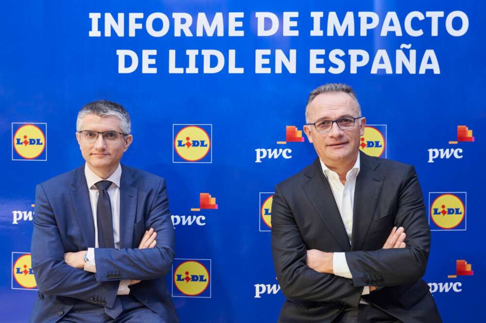 El director general corporativo de Lidl España, Ferran Figueras, durante la presentación del Impacto Corporativo de Lidl en España / EFE