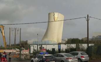 Derrumbe de la torre de refrigeración de la térmica de Meirama