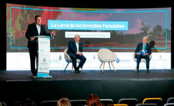 El presidente de la Diputación de A Coruña, Valentín González Formoso, en el foro 'La lacra de los incendios forestales'