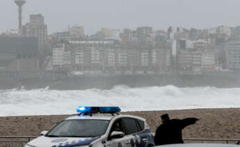 Vista del oleaje tras el paso de la borrasca Gérard, a 16 de enero de 2023, en A Coruña, Galicia (España)