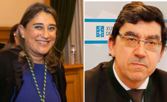 Maite Cancelo e Ignacio López-Chaves, vocal y presidente de la Comisión Galega da Competencia