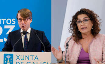 Miguel Corgos, conselleiro de Facenda, y María Jesús Montero, ministra de Hacienda