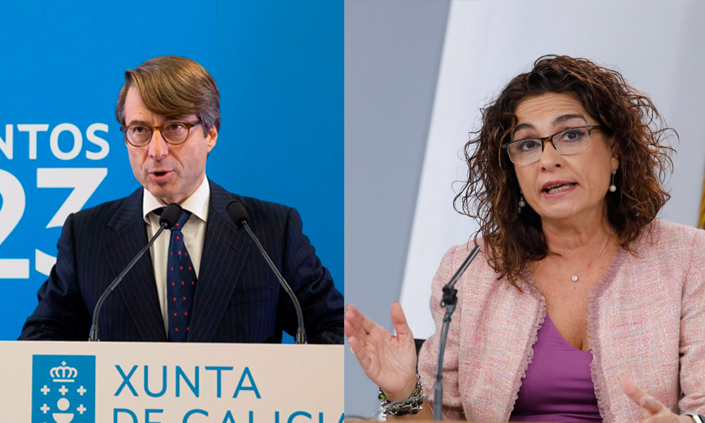 Miguel Corgos, conselleiro de Facenda, y María Jesús Montero, ministra de Hacienda