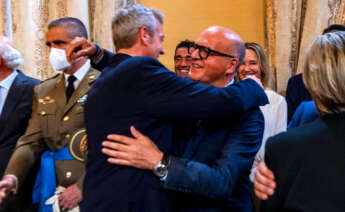 El presidente de la Xunta, Alfonso Rueda, y el presidente de la Diputación de Ourense, Manuel Baltar