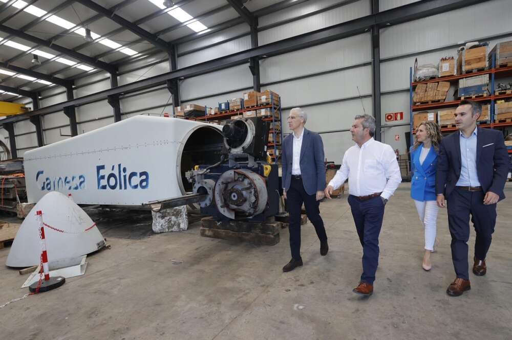 El vicepresidente primero, Francisco Conde, visita las instalaciones de Huso Renovables en As Somozas