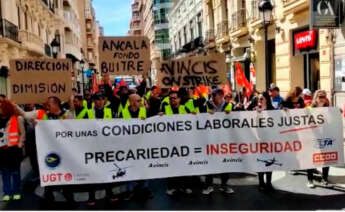 Imagen de una de las protestas de trabajadores de Avincis