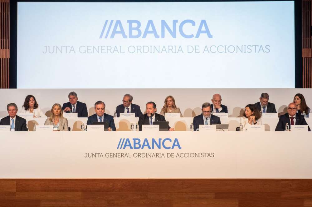 Imagen de la junta general de accionistas de Abanca de junio de 2023