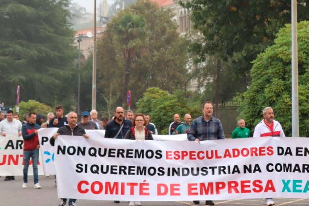 Manifestación de trabajadores de Xeal