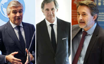 Francisco Reynés (Naturgy), José Manuel Entrecanales (Acciona) y Josu Jon Imaz (Repsol)