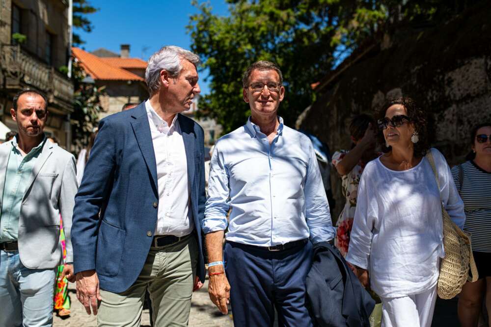 Feijóo con Alfonso Rueda en una foto de archivo en la Festa do Albariño, en Cambados