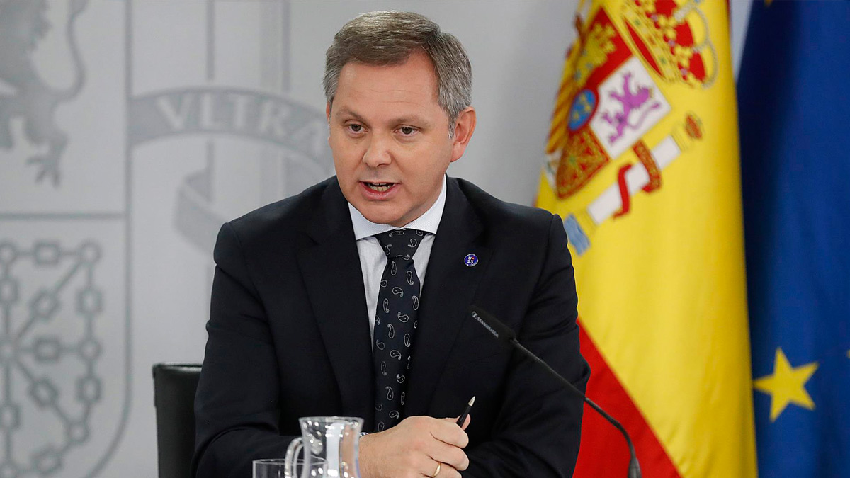 José Miñones, en una rueda de prensa tras un Consejo de Ministros