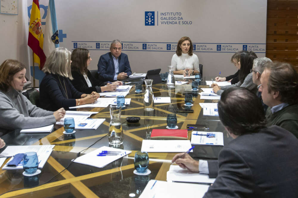 La conselleira de Vivenda, Ángeles Vázquez, durante una reunión del Observatorio da Vivenda de Galicia / Xunta