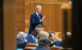 Alfonso Rueda, presidente de la Xunta, intenta aplacar la tensión electoral en el Parlamento gallego / EP