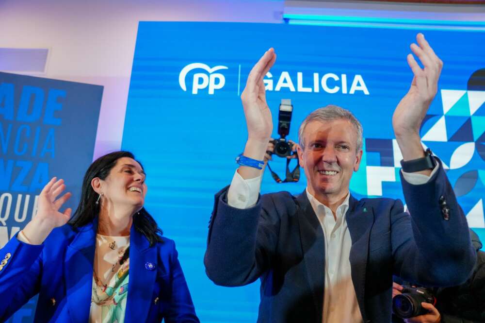 Alfonso Rueda celebra la victoria electoral / EP